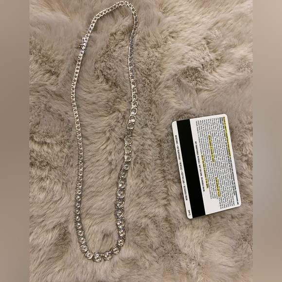 17.5” Cubic Zirconia 925 Sterling Silver Graduated Tennis Necklace - Picture 7 of 11